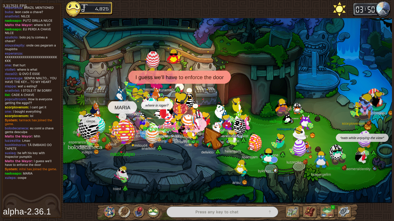 Frog paradise during the opening of the upper village and the townhall